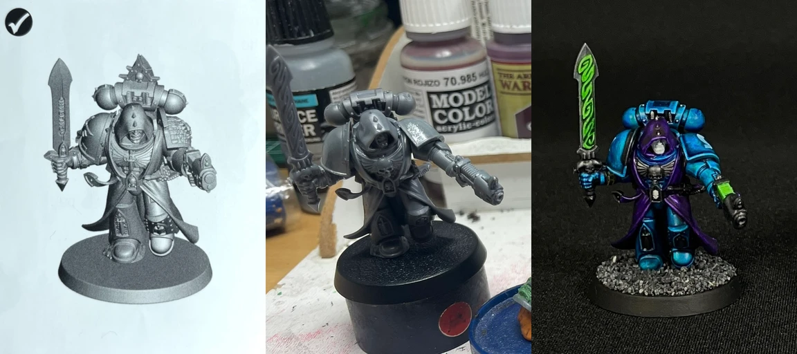 Chosen, with plasma pistol and daemon blade